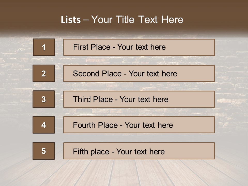 Interior, Brick Wall PowerPoint Template