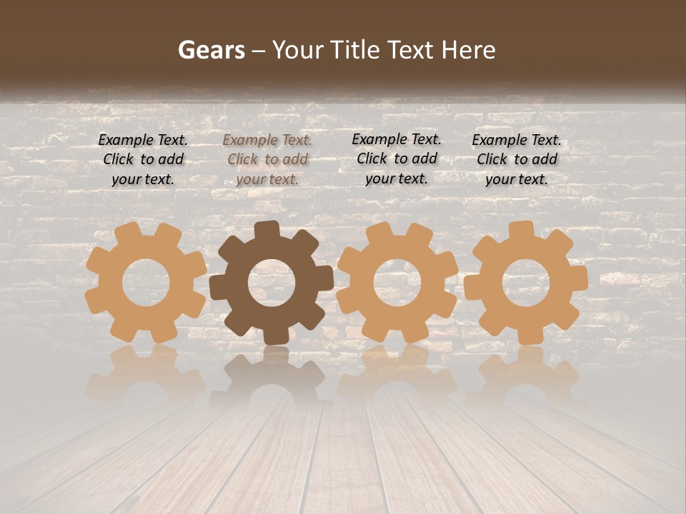 Interior, Brick Wall PowerPoint Template