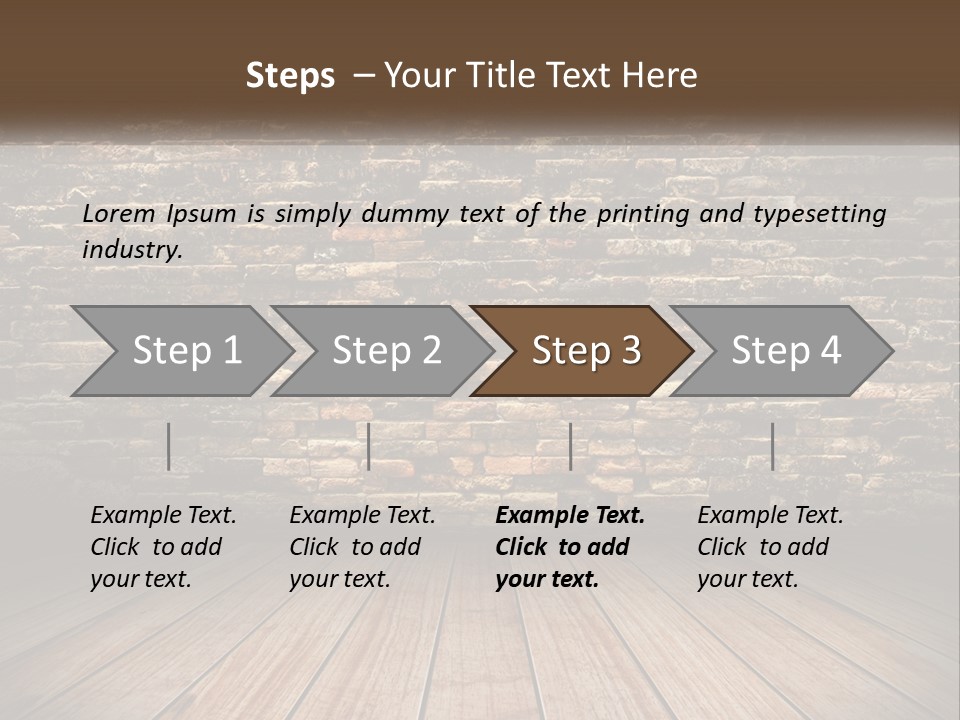 Interior, Brick Wall PowerPoint Template