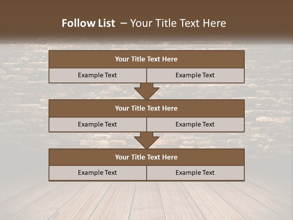 Interior, Brick Wall PowerPoint Template