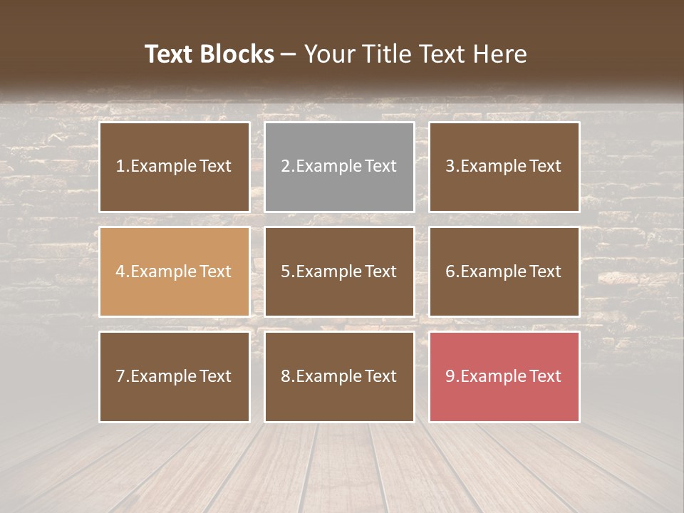 Interior, Brick Wall PowerPoint Template