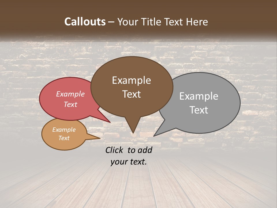 Interior, Brick Wall PowerPoint Template