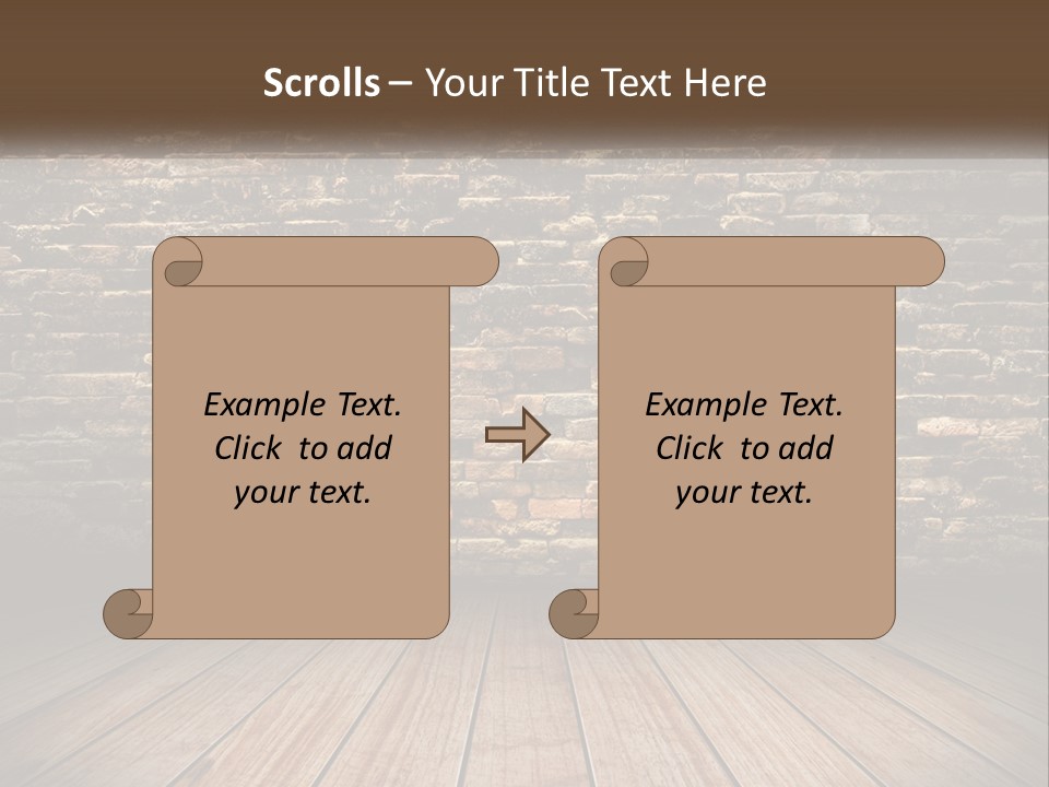 Interior, Brick Wall PowerPoint Template