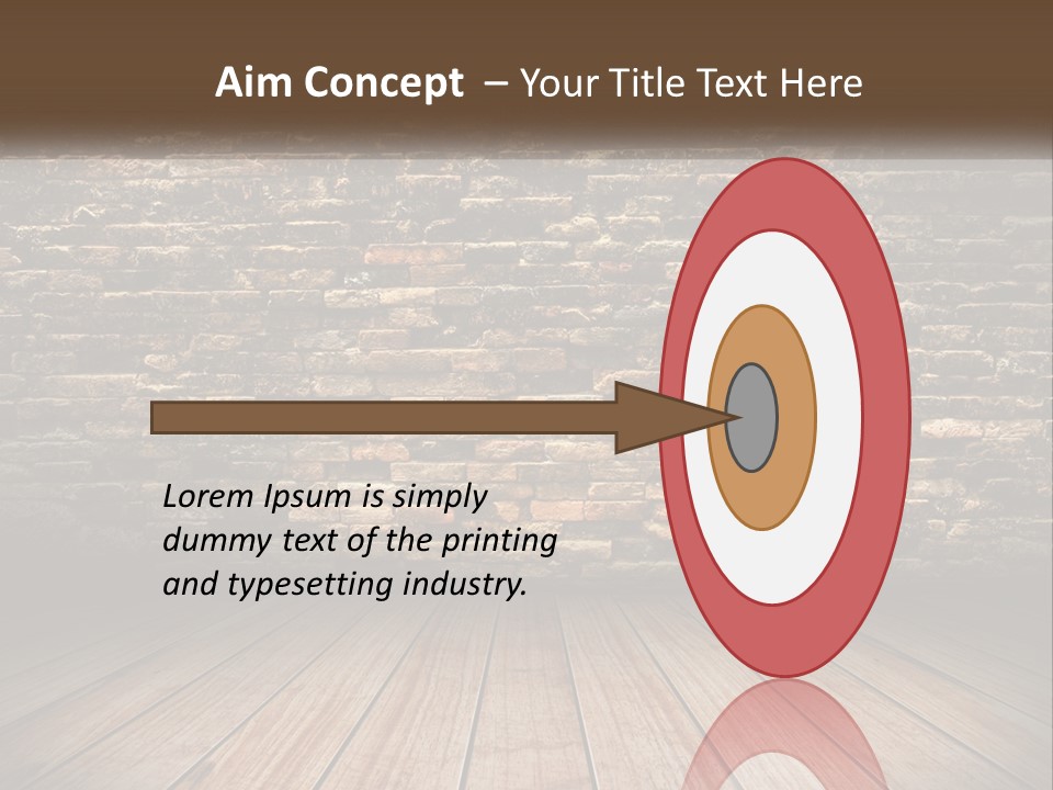 Interior, Brick Wall PowerPoint Template