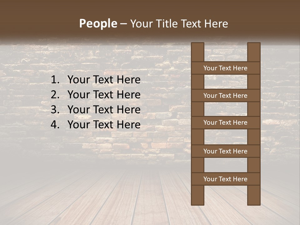 Interior, Brick Wall PowerPoint Template