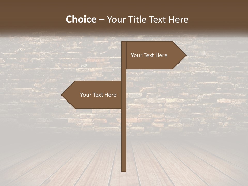 Interior, Brick Wall PowerPoint Template