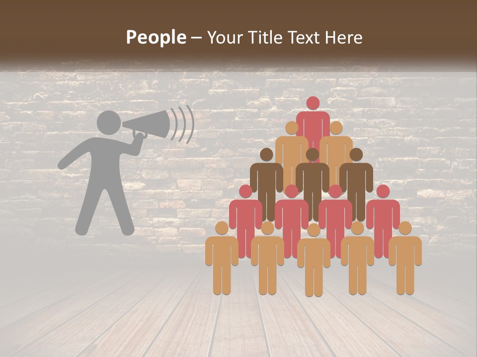 Interior, Brick Wall PowerPoint Template