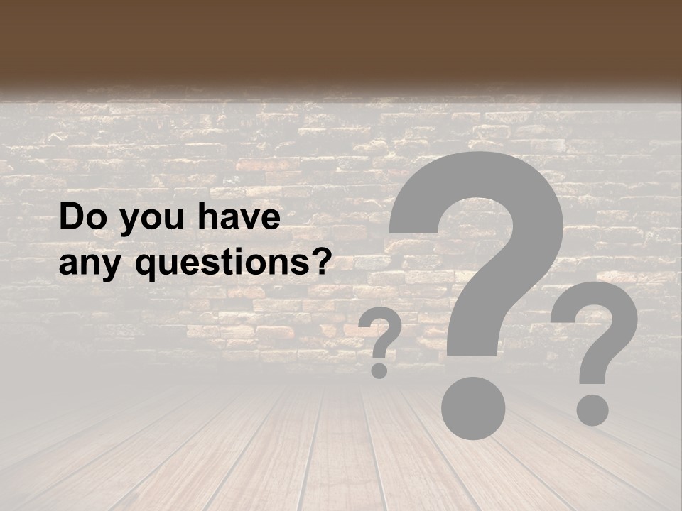 Interior, Brick Wall PowerPoint Template