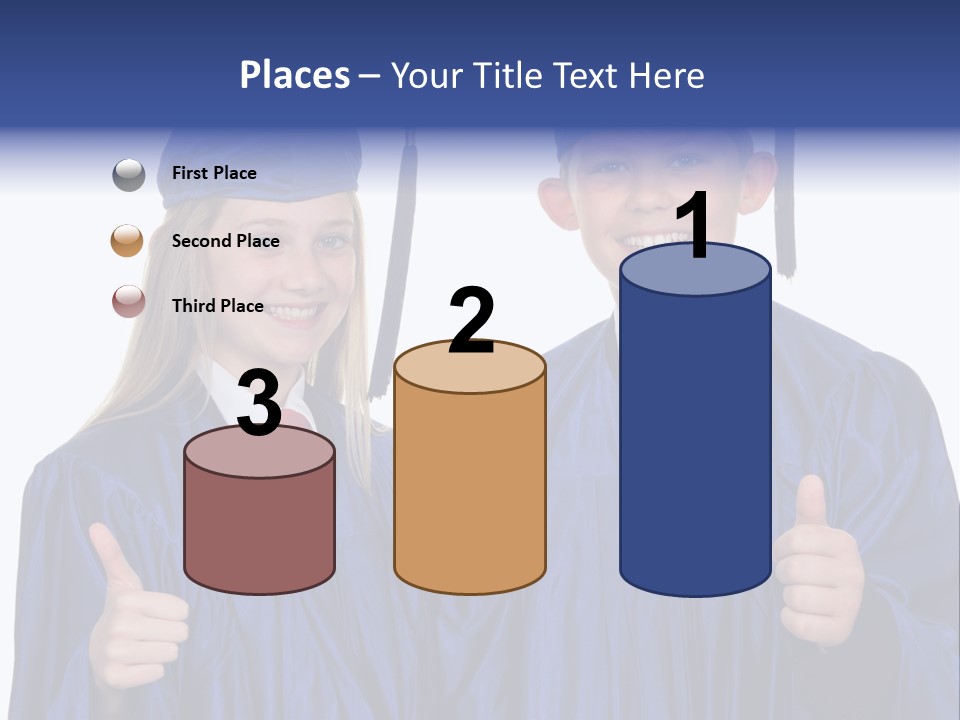 Teen Cap And Gown Set PowerPoint Template