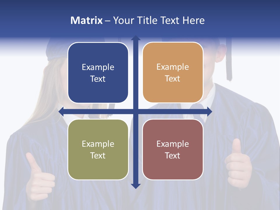 Teen Cap And Gown Set PowerPoint Template