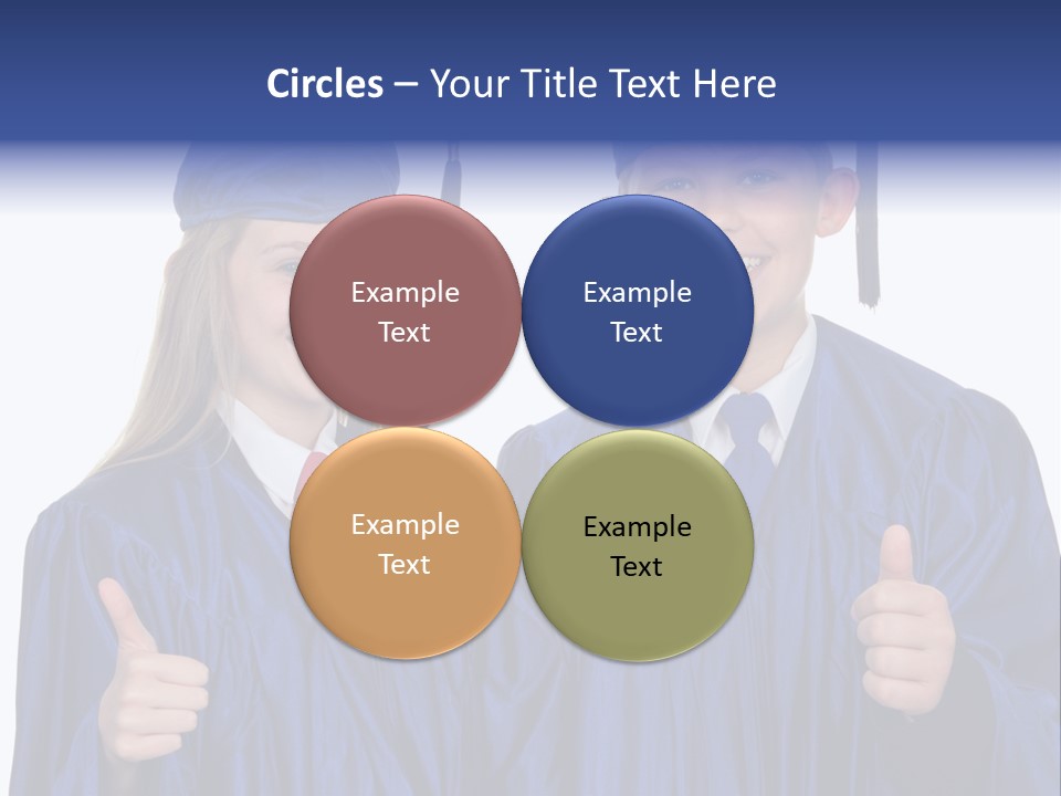 Teen Cap And Gown Set PowerPoint Template