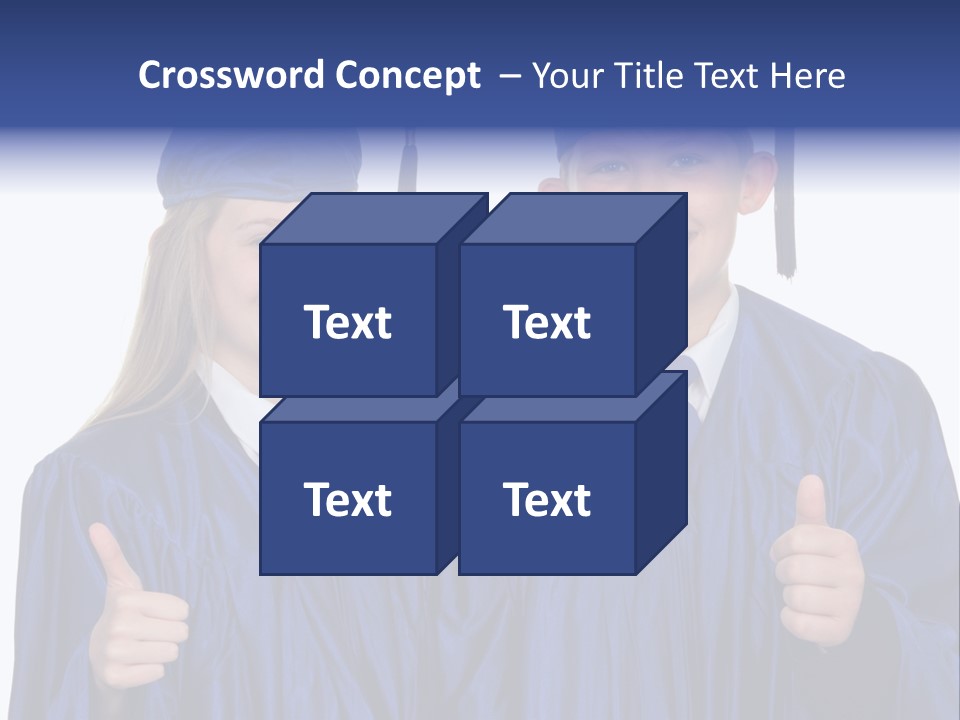 Teen Cap And Gown Set PowerPoint Template