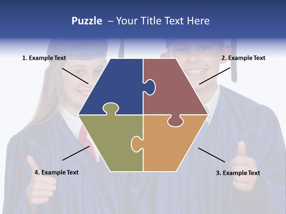 Teen Cap And Gown Set PowerPoint Template