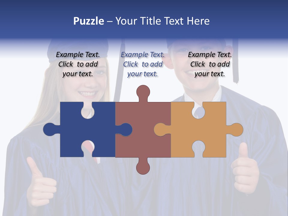 Teen Cap And Gown Set PowerPoint Template