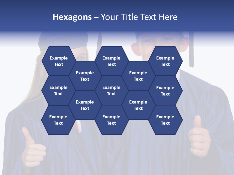 Teen Cap And Gown Set PowerPoint Template