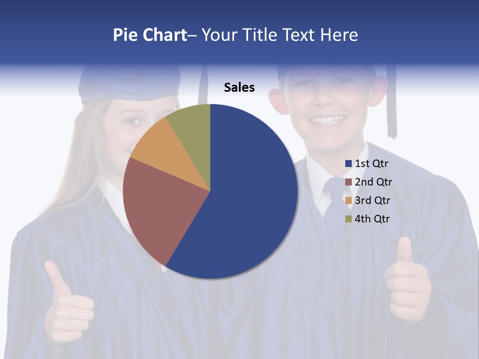 Teen Cap And Gown Set PowerPoint Template