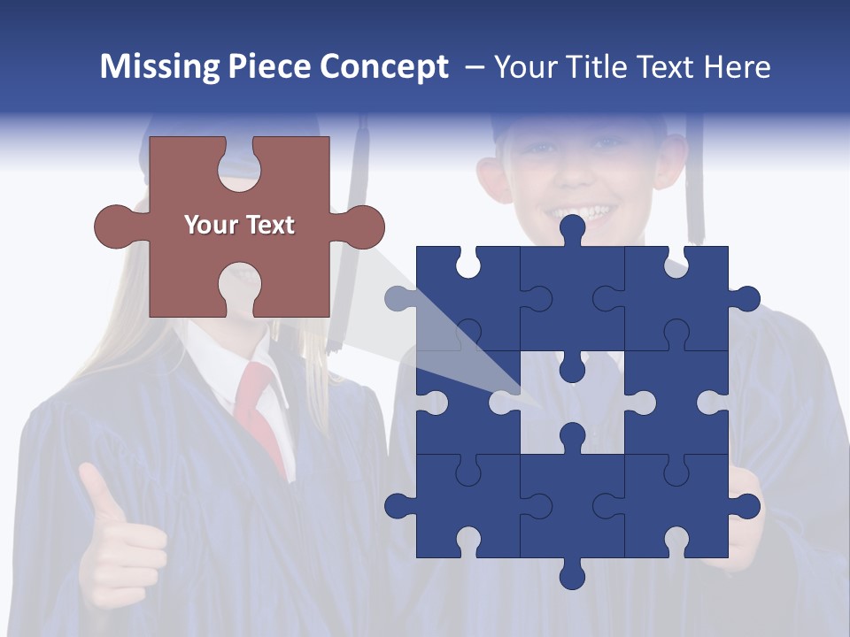 Teen Cap And Gown Set PowerPoint Template