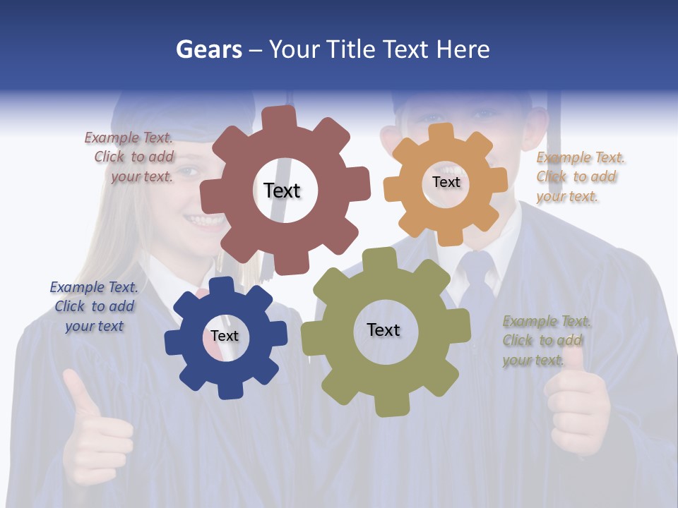 Teen Cap And Gown Set PowerPoint Template