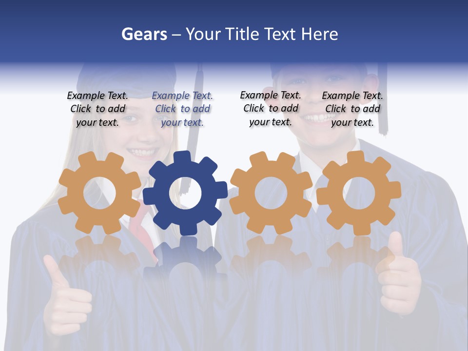 Teen Cap And Gown Set PowerPoint Template