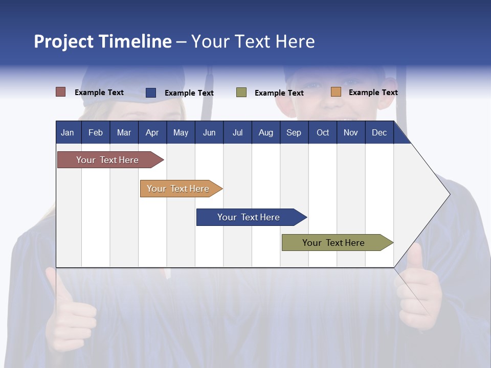 Teen Cap And Gown Set PowerPoint Template