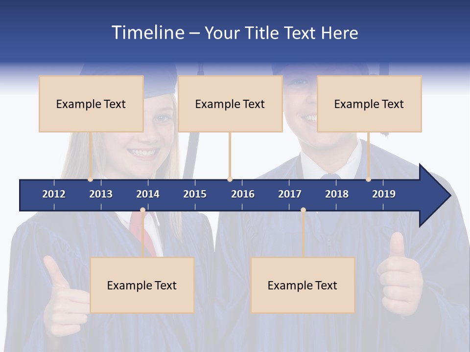 Teen Cap And Gown Set PowerPoint Template