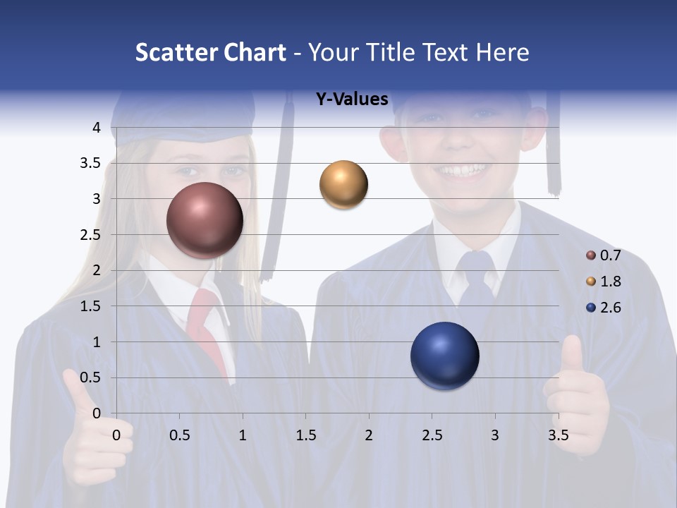 Teen Cap And Gown Set PowerPoint Template