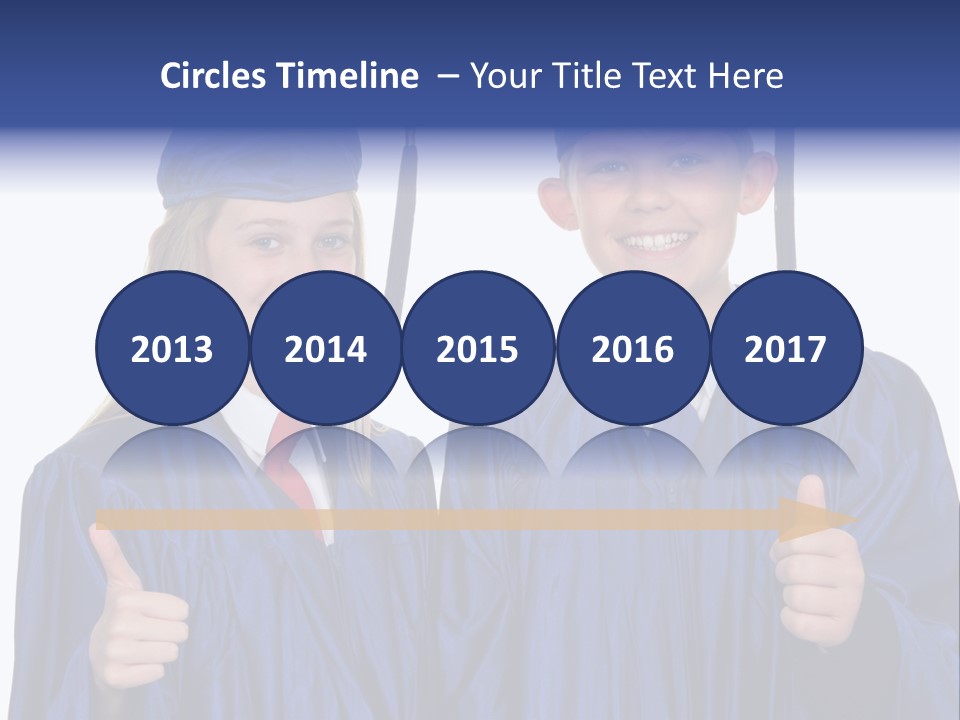 Teen Cap And Gown Set PowerPoint Template