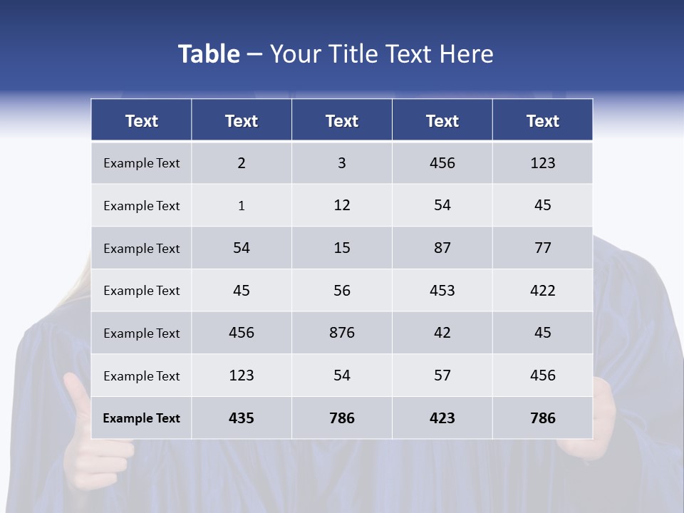 Teen Cap And Gown Set PowerPoint Template