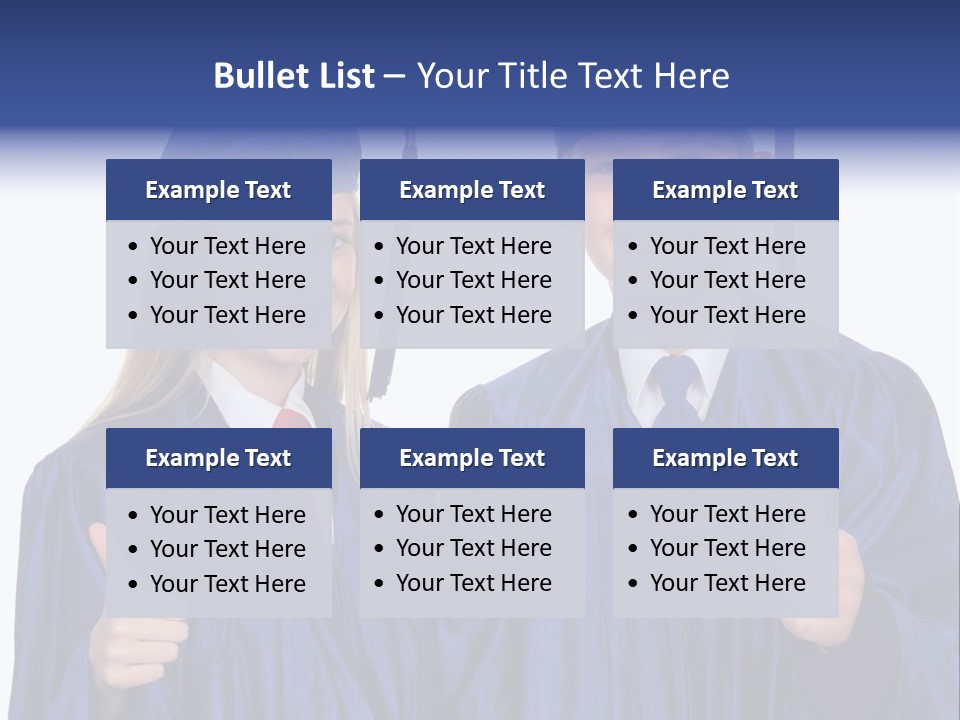 Teen Cap And Gown Set PowerPoint Template