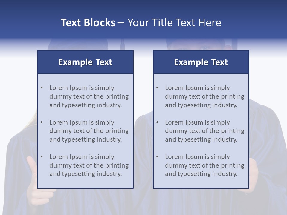 Teen Cap And Gown Set PowerPoint Template