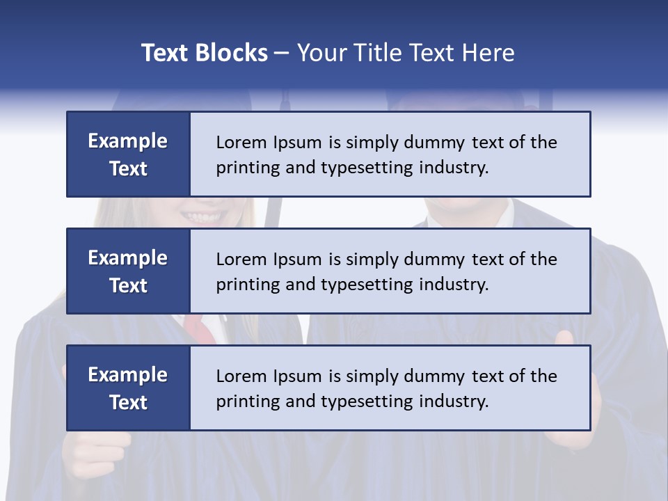 Teen Cap And Gown Set PowerPoint Template