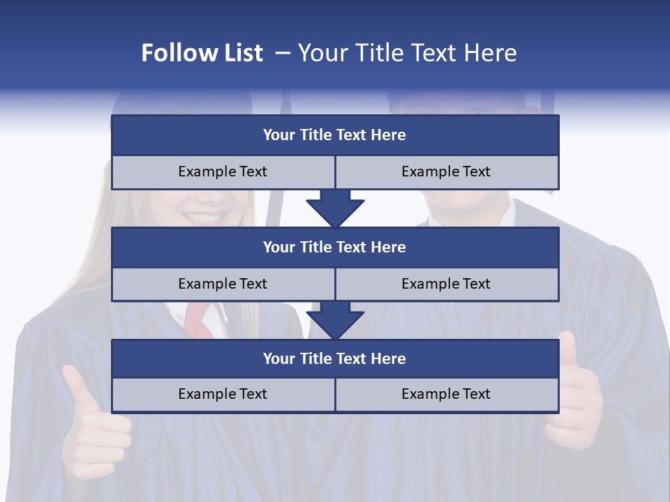 Teen Cap And Gown Set PowerPoint Template