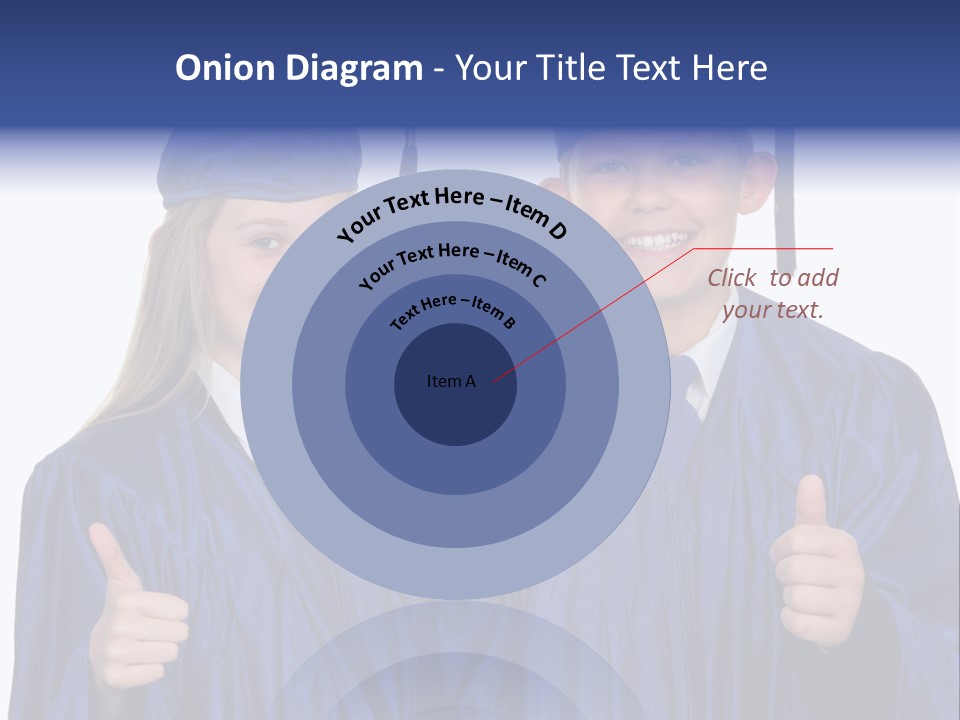 Teen Cap And Gown Set PowerPoint Template