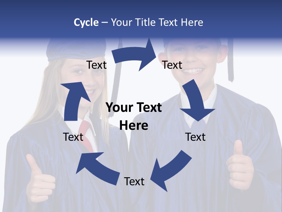 Teen Cap And Gown Set PowerPoint Template