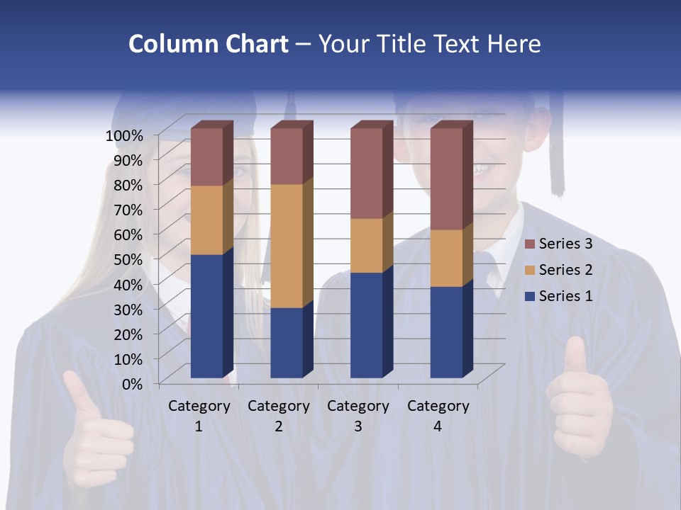 Teen Cap And Gown Set PowerPoint Template