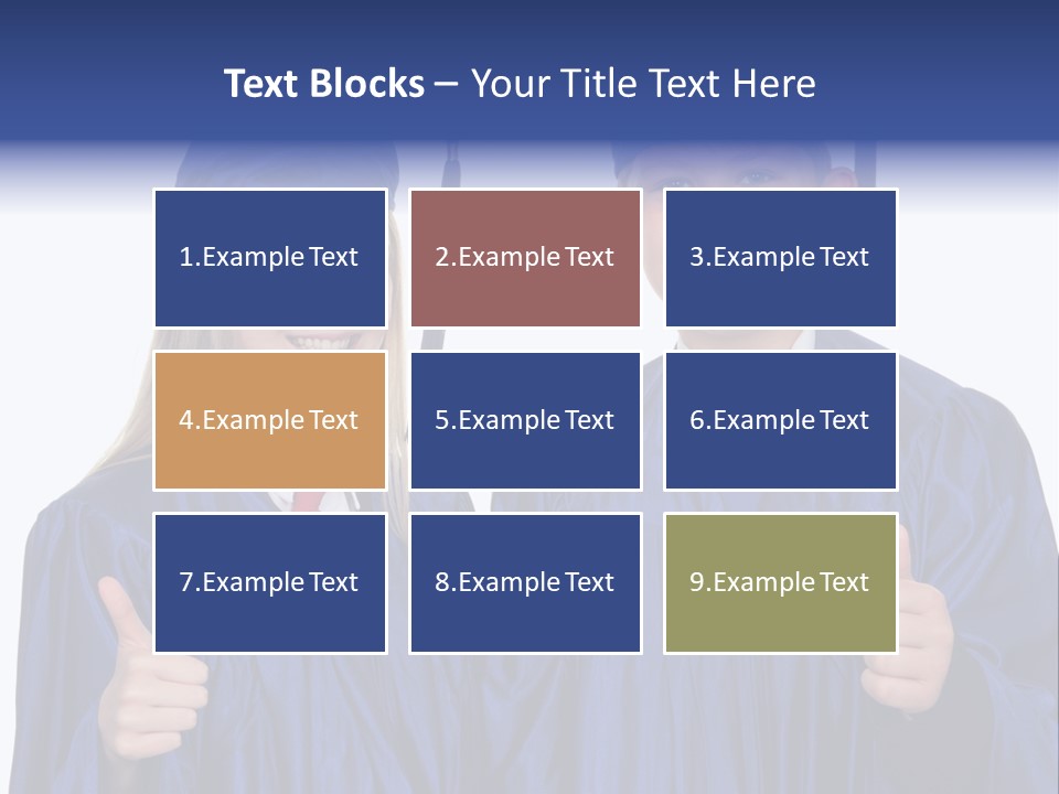 Teen Cap And Gown Set PowerPoint Template