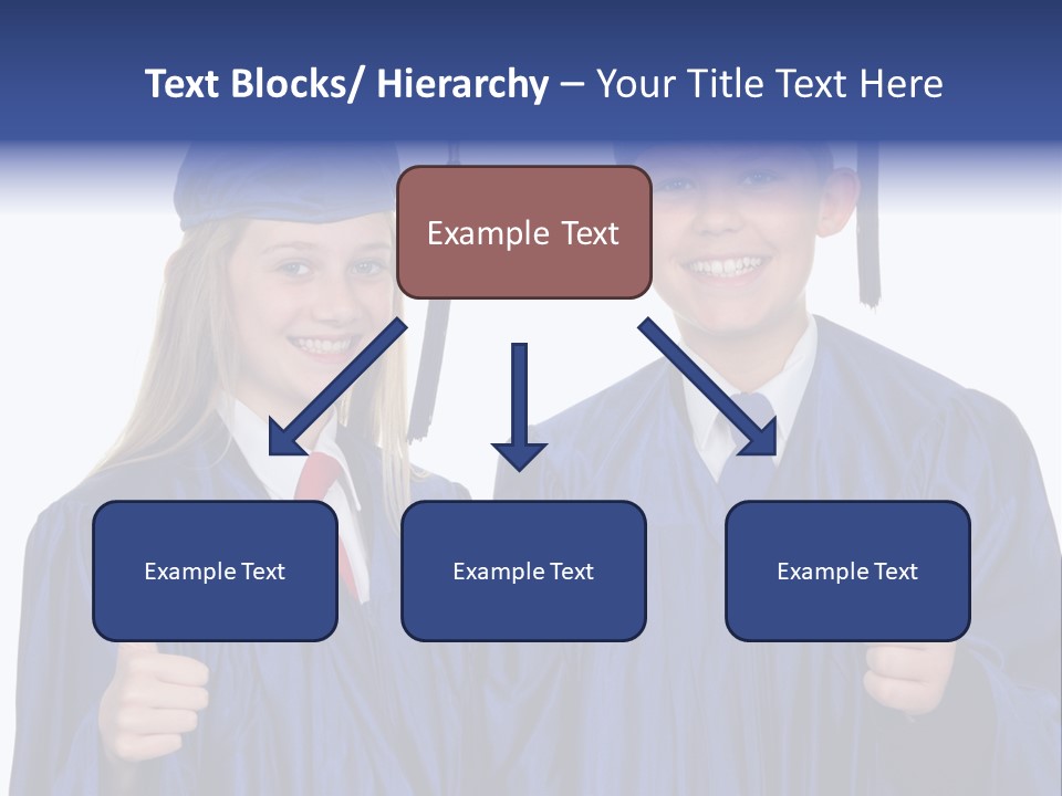 Teen Cap And Gown Set PowerPoint Template