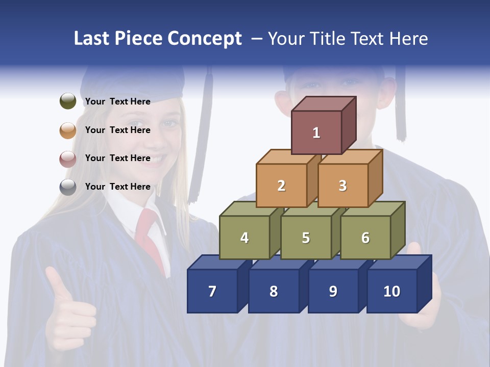 Teen Cap And Gown Set PowerPoint Template