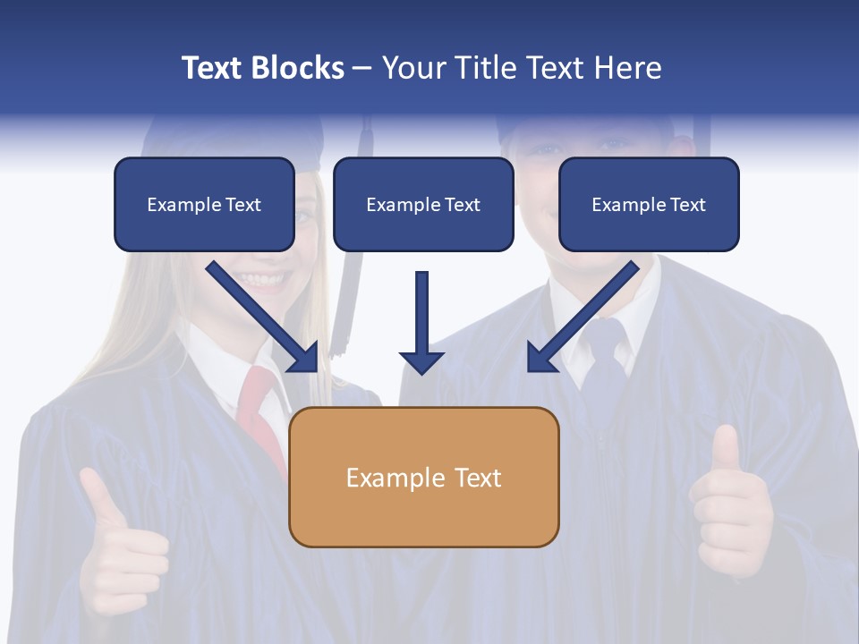 Teen Cap And Gown Set PowerPoint Template