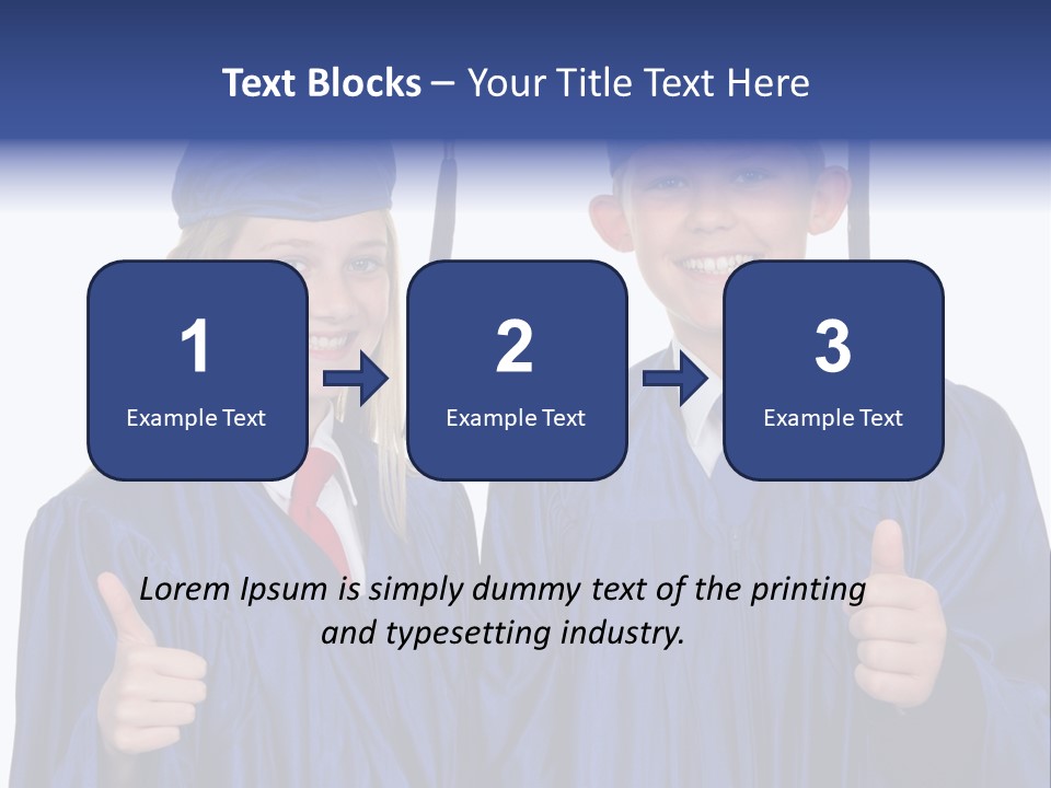 Teen Cap And Gown Set PowerPoint Template