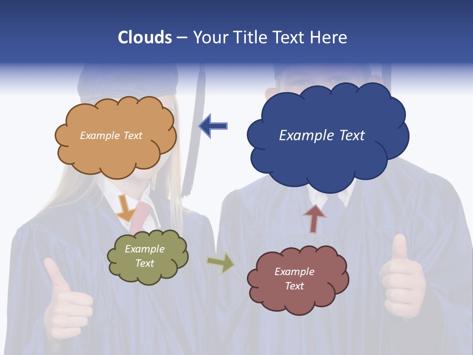 Teen Cap And Gown Set PowerPoint Template