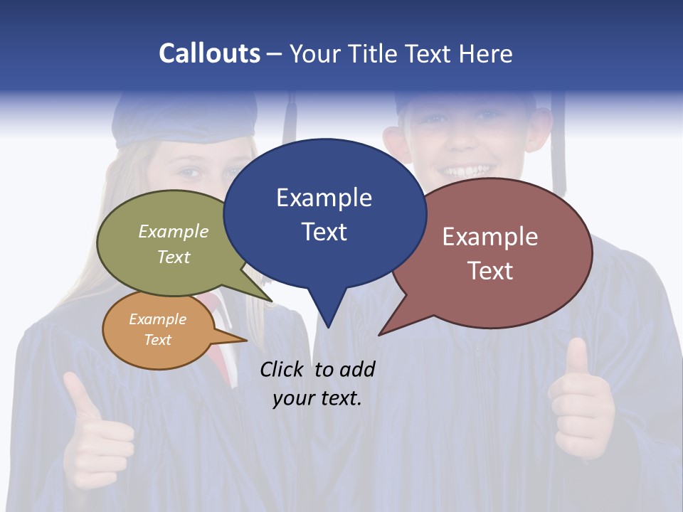 Teen Cap And Gown Set PowerPoint Template