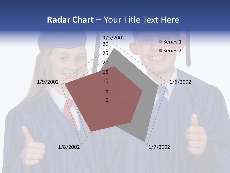 Teen Cap And Gown Set PowerPoint Template