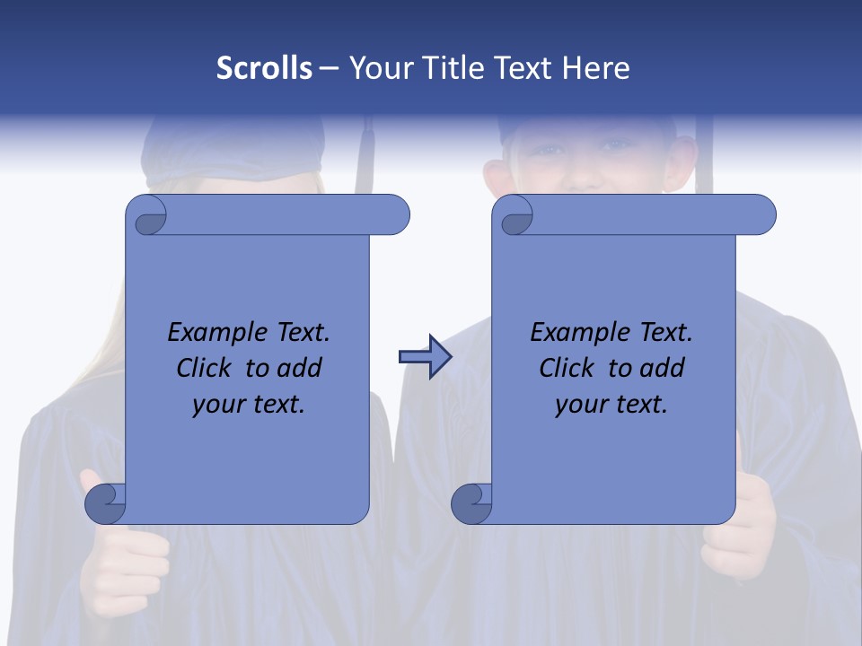 Teen Cap And Gown Set PowerPoint Template