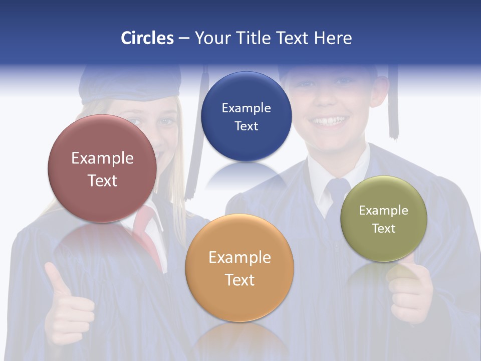 Teen Cap And Gown Set PowerPoint Template