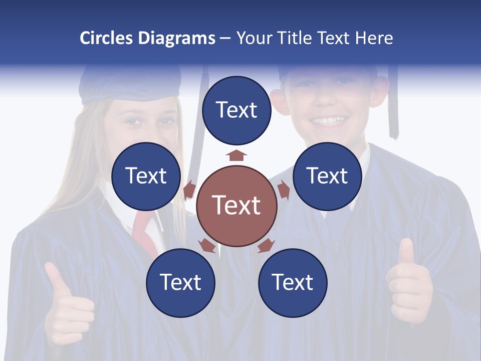 Teen Cap And Gown Set PowerPoint Template