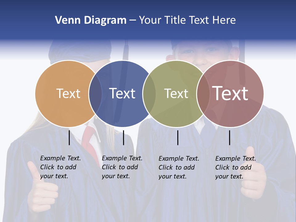 Teen Cap And Gown Set PowerPoint Template