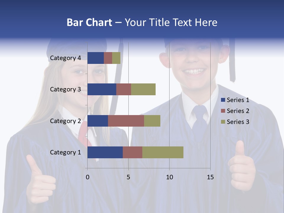 Teen Cap And Gown Set PowerPoint Template