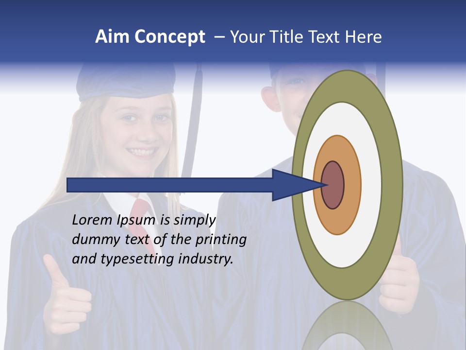 Teen Cap And Gown Set PowerPoint Template