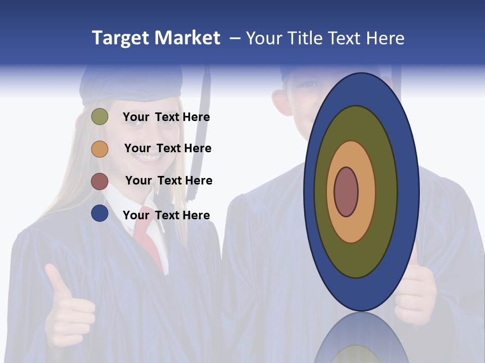 Teen Cap And Gown Set PowerPoint Template